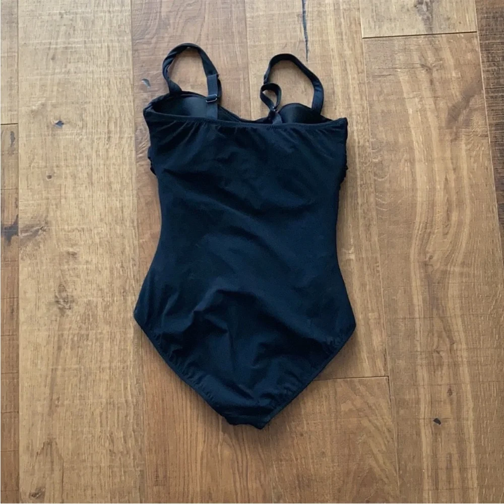 Profile by Gottex Tutti Frutti one piece swimsuit, black,  8 F cup